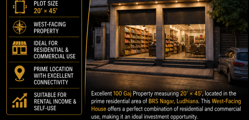 100 Gaj House Available for Sale in BRS Nagar, Ludhiana
