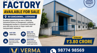 3500 Gaj Factory Available for Sale in Kanganwal, Ludhiana