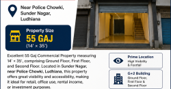 55 Gaj Commercial Shop Available for Sale in Sunder Nagar, Ludhiana