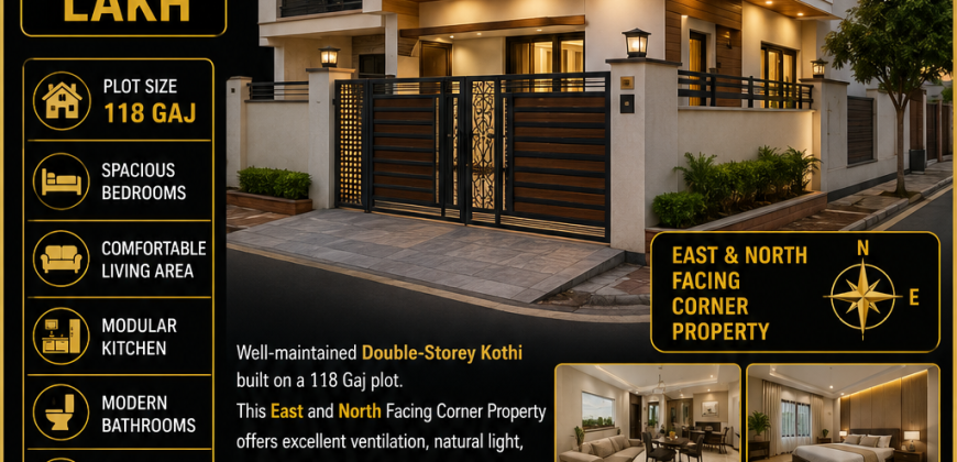 118 Gaj Double-Storey Kothi Available for Sale in Ludhiana