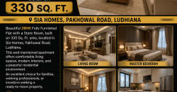 2BHK Fully Furnished Flat Available for Sale in Sia Homes, Pakhowal Road, Ludhiana