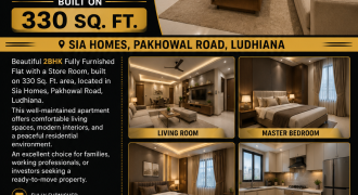 2BHK Fully Furnished Flat Available for Sale in Sia Homes, Pakhowal Road, Ludhiana