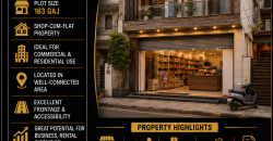163 Gaj Shop-Cum-Flat Available for Sale in Chhabra Colony, Ludhiana
