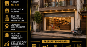163 Gaj Shop-Cum-Flat Available for Sale in Chhabra Colony, Ludhiana